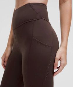 Lululemon Espresso Fast And Free High Rise Tight 25” Length 5 Pocket 6