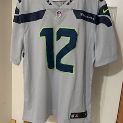 Men XL Grey 12th fan jersey 