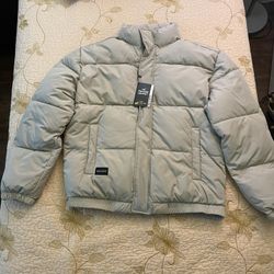 Tan Hollister, puffer jacket Without A Hoodie Size Extra Large