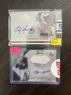 Edgar Martinez & Byron Buxton Hall Of Fame Topps Tribute Auto Lot 