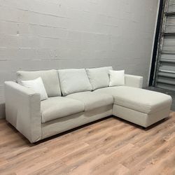 Beige Sectional With Storage 