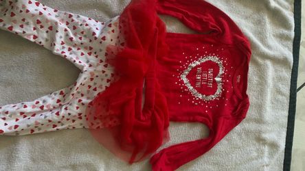 Baby Girl Valentine's Day Outfit Set
