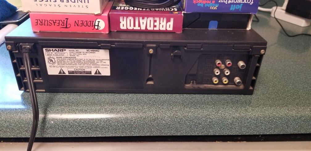 Sharp VHS Player And Recorder With remote