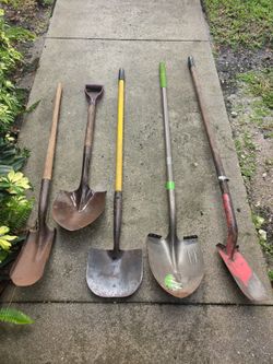 5 shovels, Heavy duty trenching caprock shovel , ames digging shovel fiberglass handle, garden spade for holes & trenches, lipped trench shovel, garde