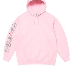 Supreme Nike Hooded Sweatshirt Light Pink 
