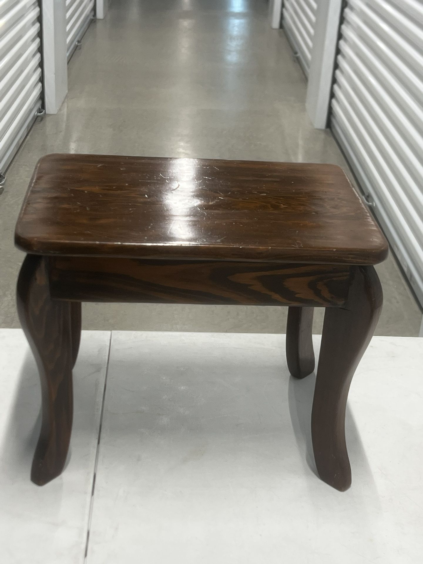 Vintage Solid Wood Foot Step Stool Beside Wood Stool . Used in good condition with some minor cosmetic blemishes. These blemishes are in the form of s