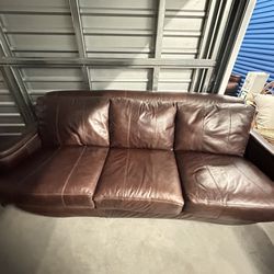 Leather Couch & Chair Set