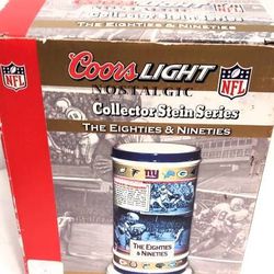 NFL Coors Light Nostalgic Collector Stein The Eighties and Nineties 