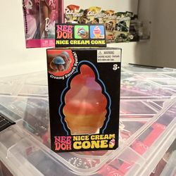 Nee Doh Needoh Nice Cream Cone Squeeze Stress Fidget Sensory Toy TikTok orange