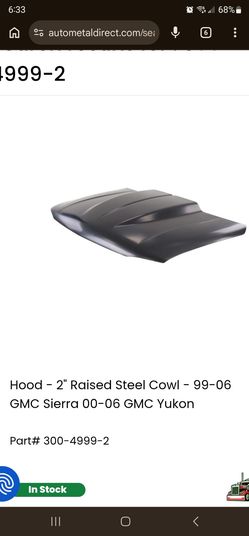 1999-06 GMC sierra cowl hood