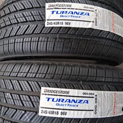 2 new tires 245/45r18Bridgestone turanza 🤑free Installation and balance ‼️ 