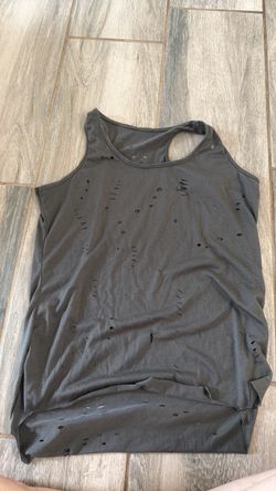 distressed gray tank