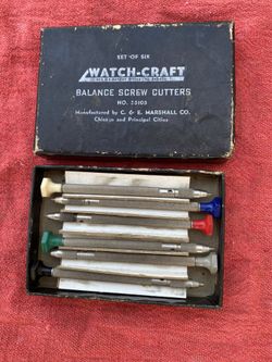 Vintage WATCH - CRAFT BALANCE SCREW CUTTERS WATCH MAKER REPAIR TOOL W/ BOX No. 35105