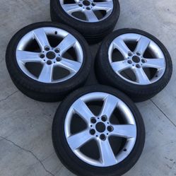 4 - 225/45r17 5x120 5x4.72 Stock Rims Wheels With Tires!