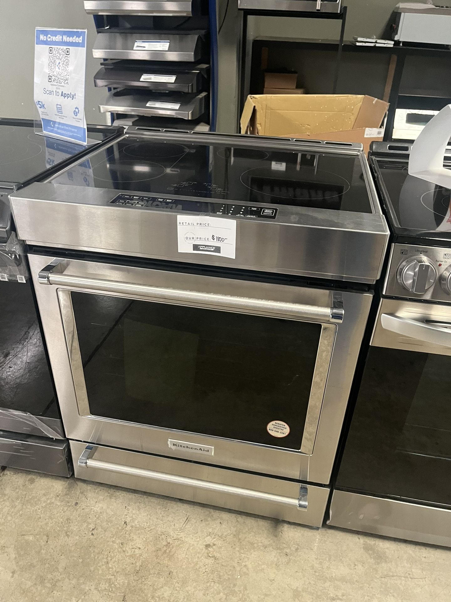 KITCHENAID INDUCTION ELECTRIC SLIDE IN RANGE