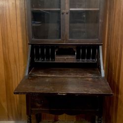 Antique Secretary Desk with Bookcase Top - Circa 1890