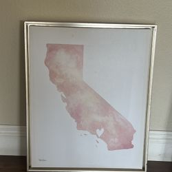 California map Framed Wall Art 