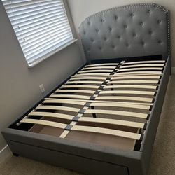 Full Bed Frame With Storage