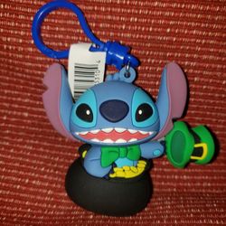 BRAND NEW Disney Keychain/ Blind Bag Clip - Lilo and Stitch - Leprechaun Stitch