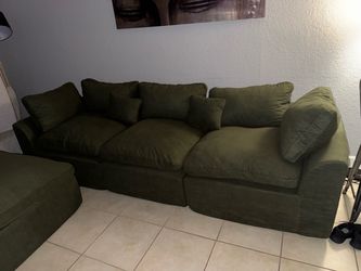 Green Modular Cloud Sofa Sectional