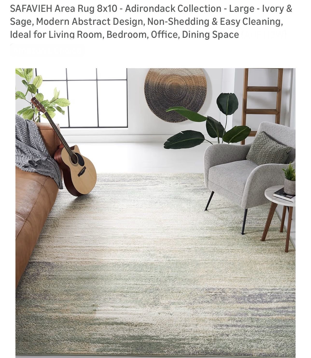 8x10 Sage - Green - Cream Rug