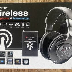 Sentry Wireless Headphones & Transmitter 
