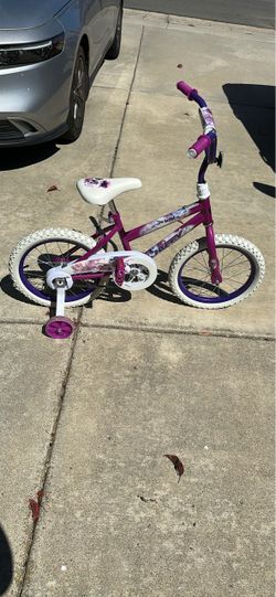 Girl frozen bike