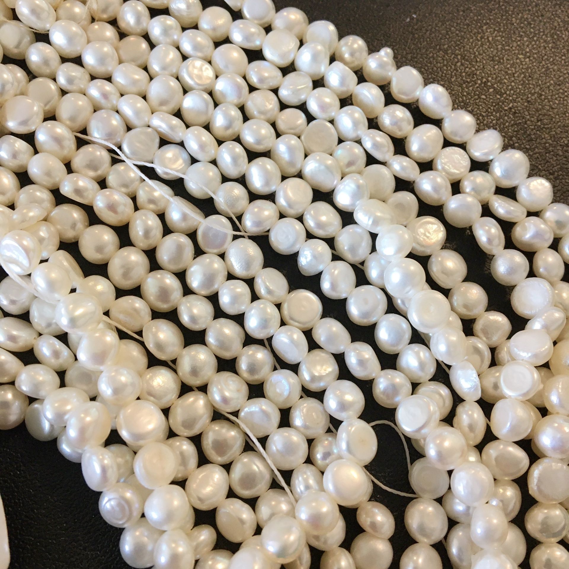 Huge Lot Genuine White Coin Freshwater Pearls