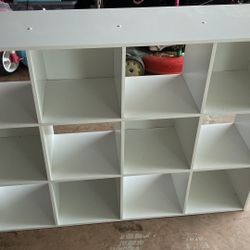 White (12) 11” Cube Shelf Unit