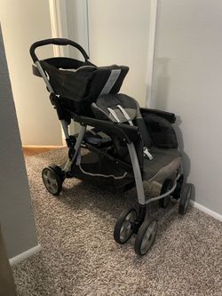 AS IS * Black & Grey Graco Ready2Grow Double Stroller