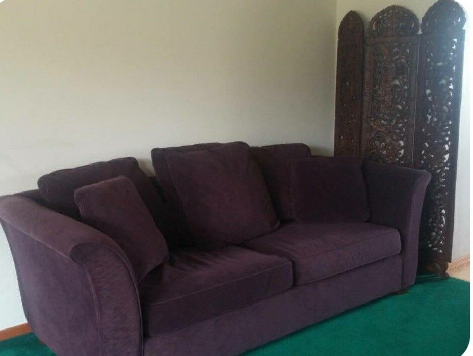 Plush Vintage Deep Purple Sofa Sleeper