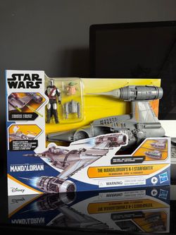 Star Wars The Mandalorian's N-1 Starfighter Vehicle Set with Mando & Grogu (New)