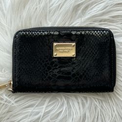 Michael Kors Black Snakeskin Leather Wallet 