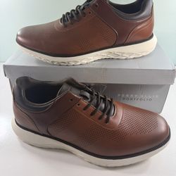 New Perry Ellis Mens Portfolio Ultra Foam Casual Sneakers Brown - size 10