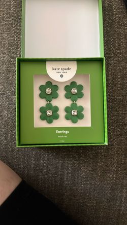 Kate Spade Green Flower Earrings
