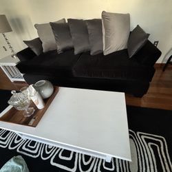 Must SELL! Give Your offer! 2 Black Velvet Sofas Raymour and Flanagan  (2) 