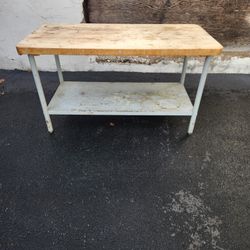 Vintage Butcher Block Kitchen Island 