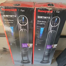 Honeywell Quietset 8-speed 10-in. X 40-in Black Whole-room Tower Fan