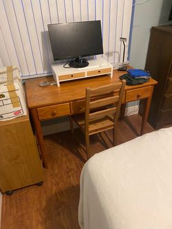 Wooden Desk with Chair
