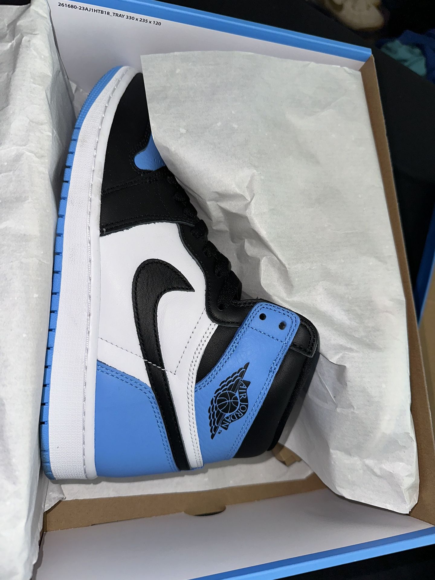 Jordan 1 UNC Toe Size 9.5