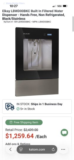 New Elkay water dispenser and chillers