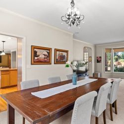 Custom Built Dining Table And Bench