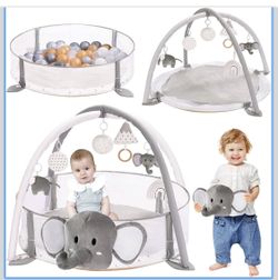 New: 5-in-1 XL Large Baby Gym & Ball Pit, Play Mat & Play Gym, Combination Baby Activity Gym