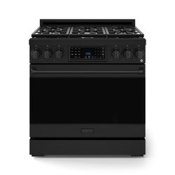36 Inch Professional Gas Range with Tilt Panel Touch Control in Black | Gordon Ramsay Series