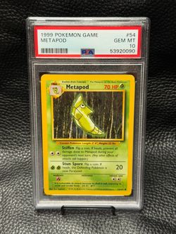 METAPOD 54/102 WOTC 1999 BASE SET UNLIMITED PSA10