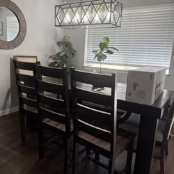 Dining Table - 5 Chairs And A Bench 