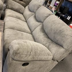 New ashley Recliners Grey Comfy Sofa And Loveseat $800 Each Can Deliver. Set Price $1599 Payments Etc Ok