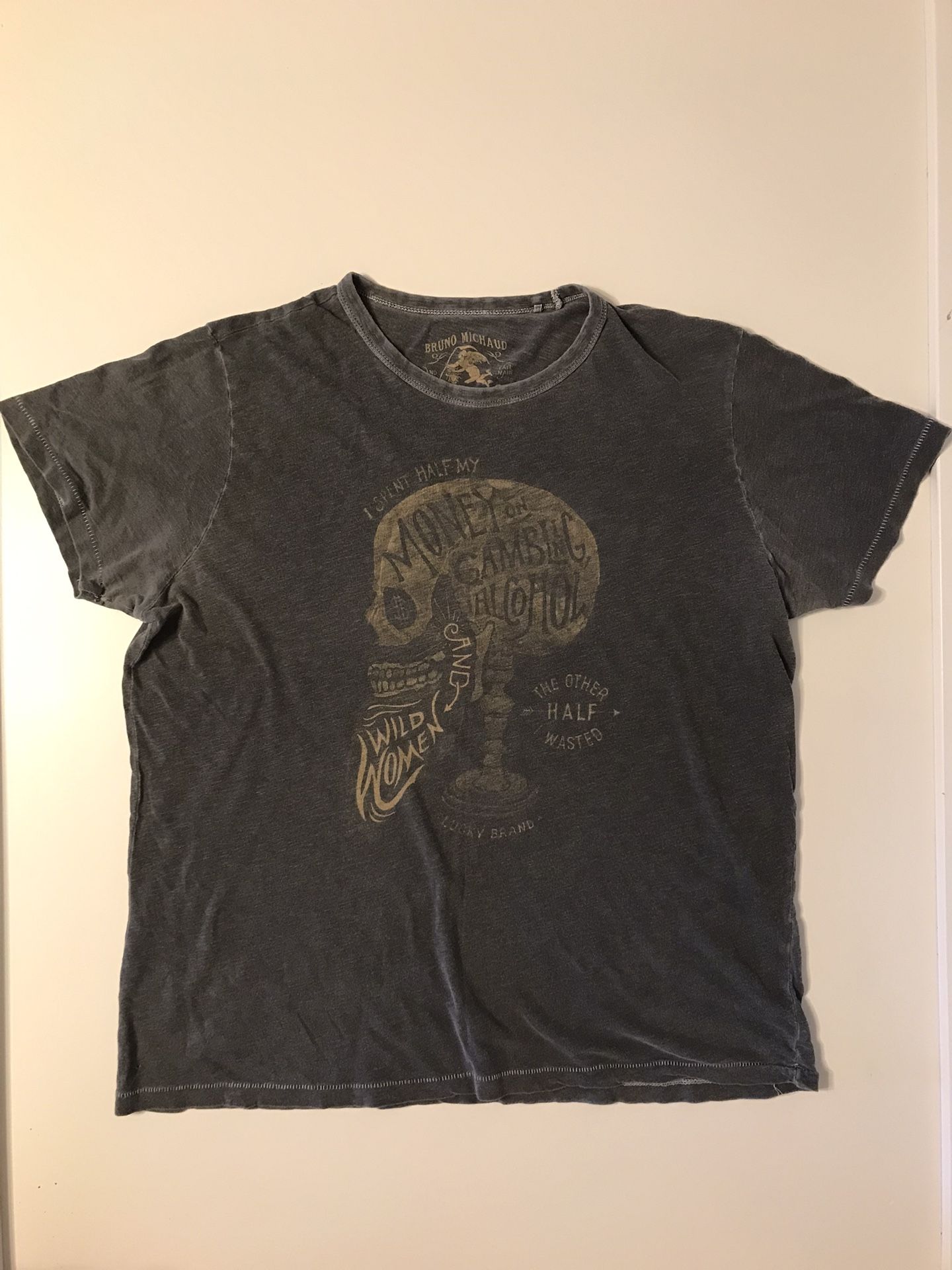 Lucky Brand Bruno Michaud Men’s Graphic Tee — Size Large