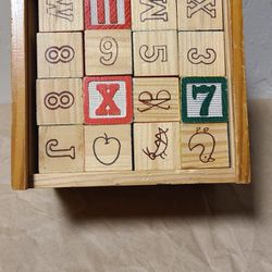 Vintage ABC Wooden Blocks