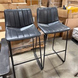 2-pack bar stool 29”H leather